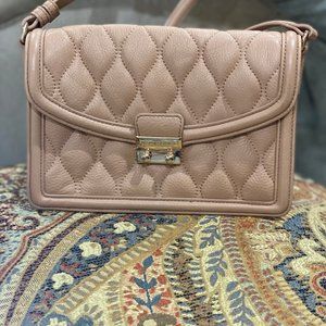 VERA BRADLEY Quilted Genuine Leather Handbag